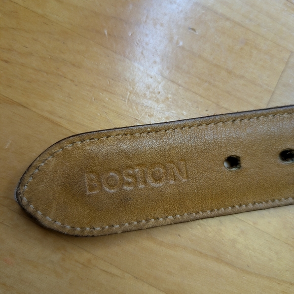 Boston Early Tones Woven Leather Belt with Brass Buckle 32"-35" - Picture 7 of 11